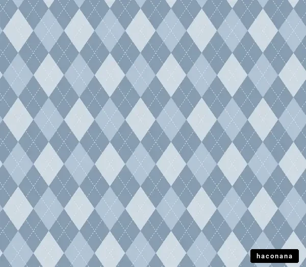 水色のアーガイルパターン
