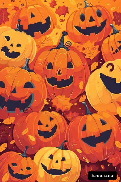 ハロウィンの楽しいカボチャたち