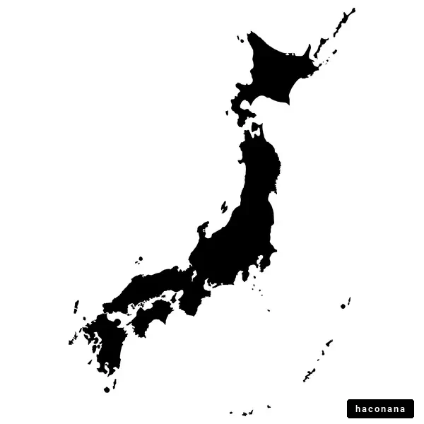 日本の地図のシルエット