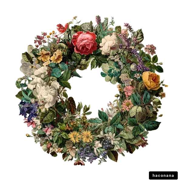 美しい花のリース