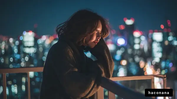 夜景を楽しむ女性