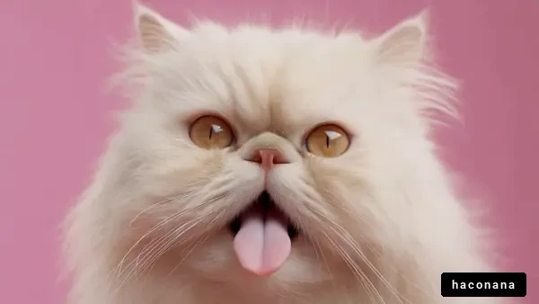 かわいい白い猫のアップ