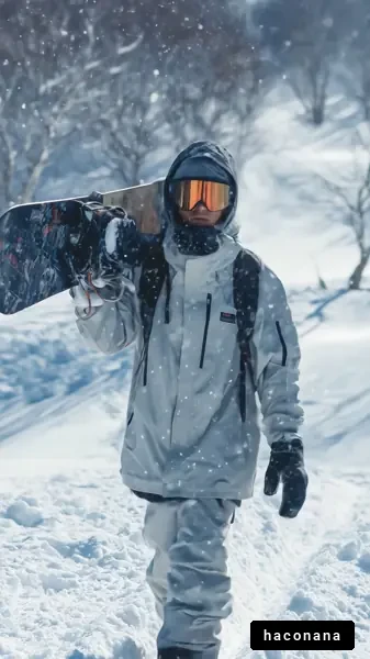 雪山を楽しむスノーボーダー
