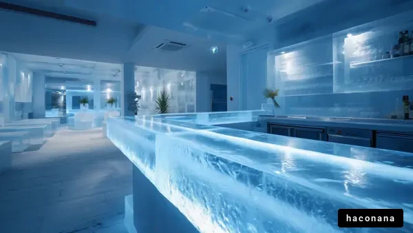 氷のバーの内部風景