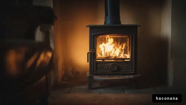 温かみのある薪ストーブ