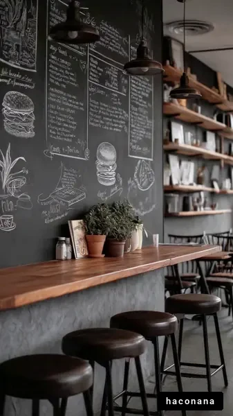 カフェのシンプルな内装