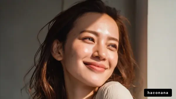 自然な笑顔の女性