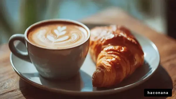 コーヒーとクロワッサン