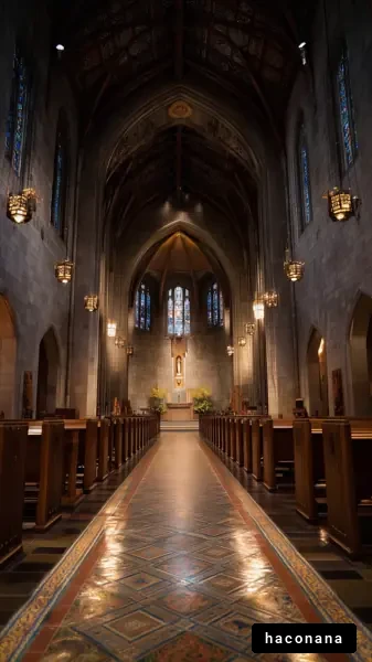 荘厳な教会の内部風景