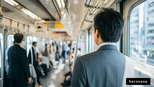 通勤電車の車内風景