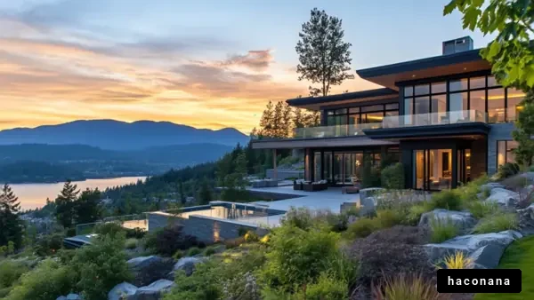 美しい湖畔の家