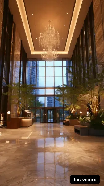 洗練されたロビーの風景