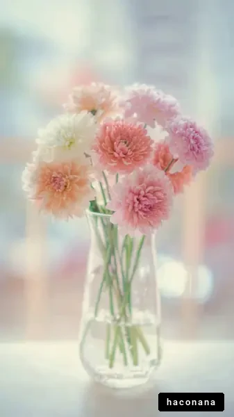 優雅な花束のディスプレイ