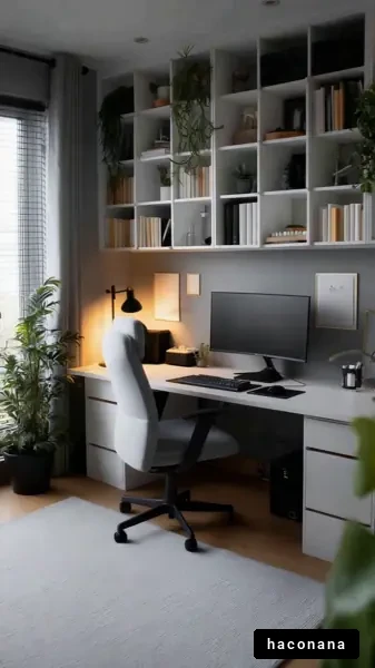 シンプルなデスクスペース