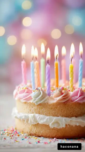 カラフルなバースデーケーキ