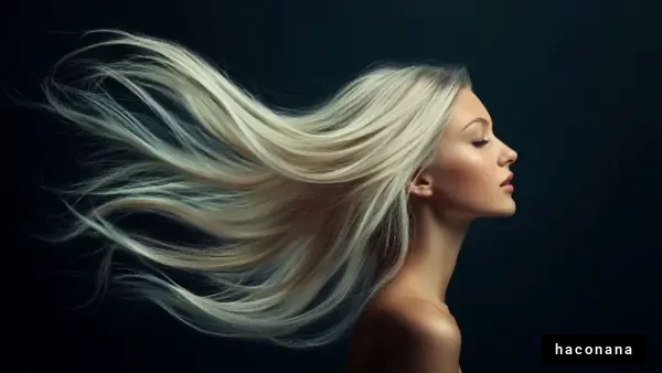 流れる髪の美しさ