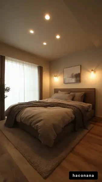 落ち着いた雰囲気の寝室
