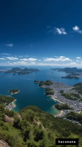 美しい海と山の風景