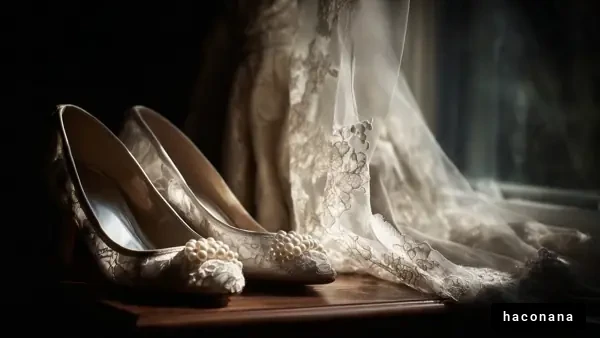 ウェディングシューズとドレス