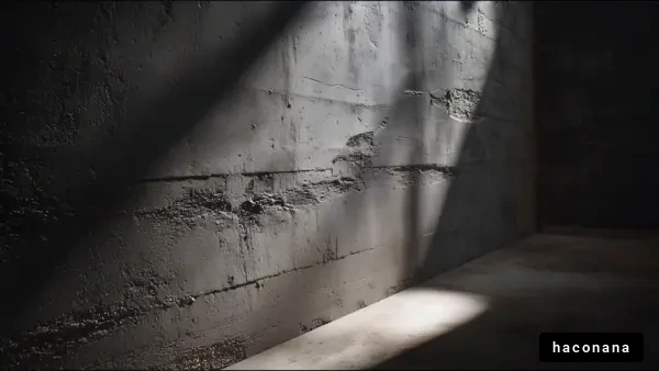 コンクリート壁の陰影