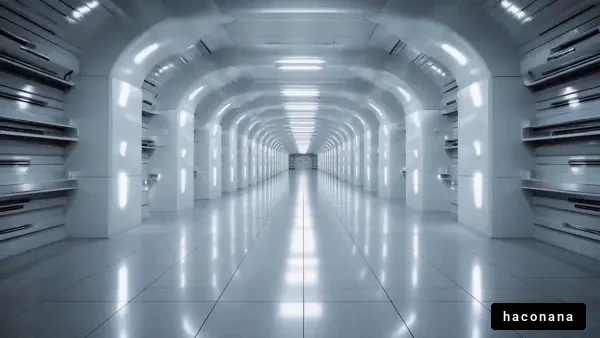 未来的な通路の光景