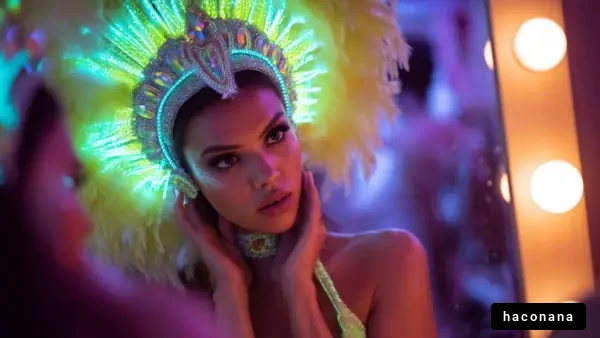 鮮やかな衣装の女性