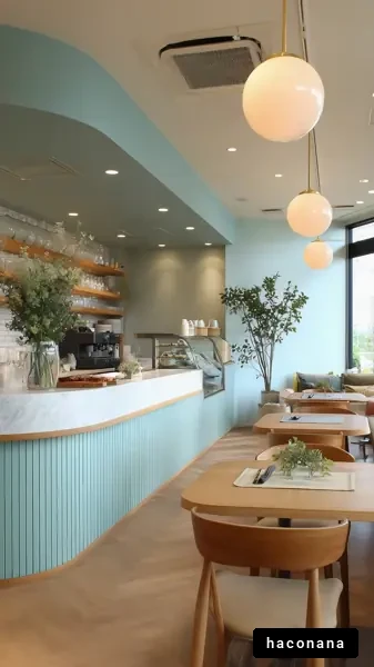 カフェのスタイリッシュな内装