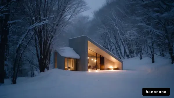 雪に覆われた家の風景