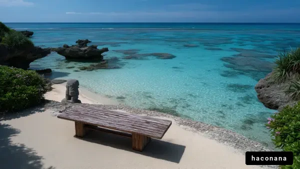 美しい青い海と砂浜