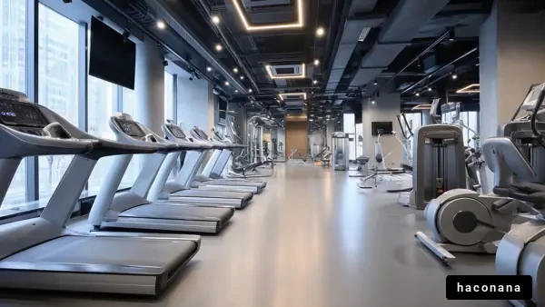 モダンなジムの内部