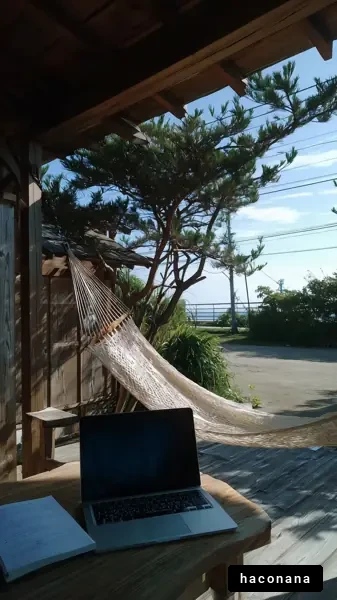 自然と共に作業する風景