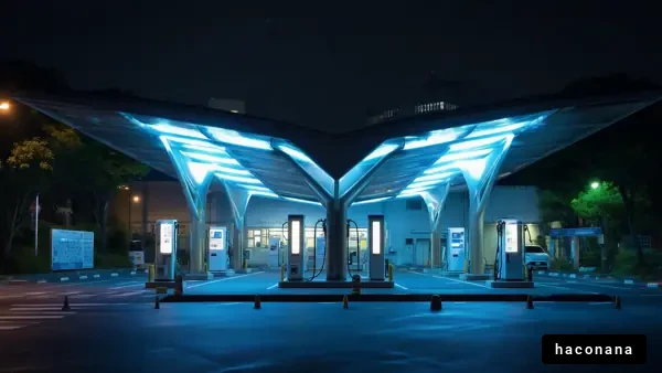 夜の充電ステーション