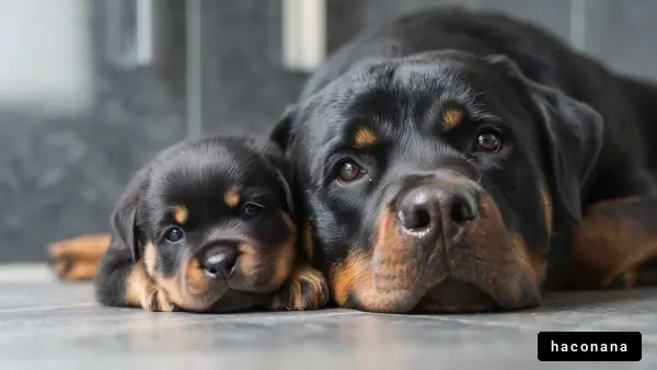 親子のロットワイラー