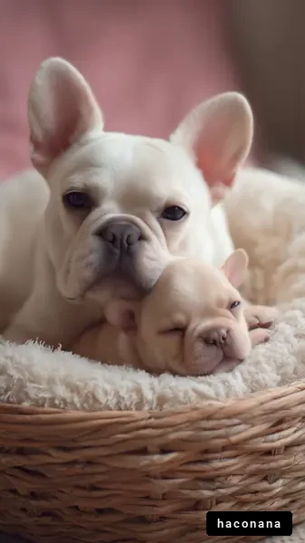 親子のフレンチブルドッグ