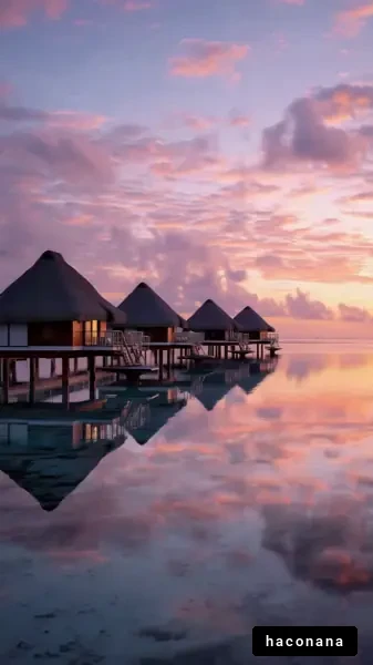 美しい夕暮れの島