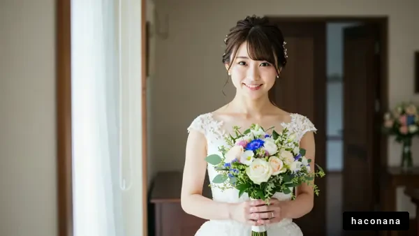 美しい花嫁のポートレート