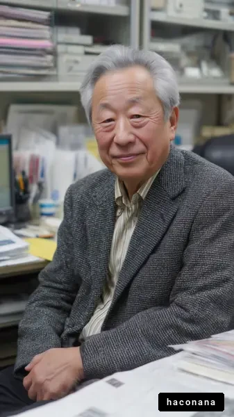 オフィスで微笑む男性