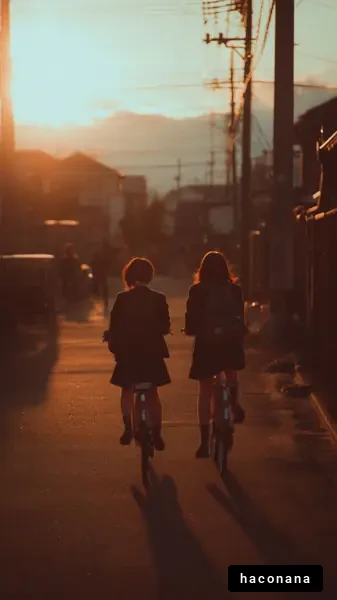 夕暮れの自転車ライド