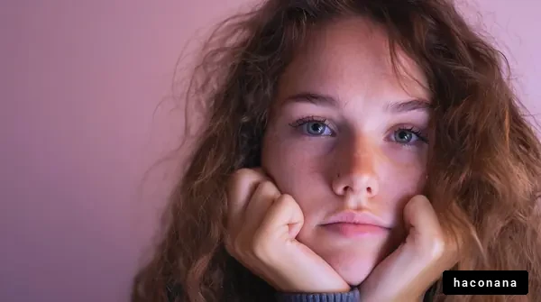 思索する女性のポートレート