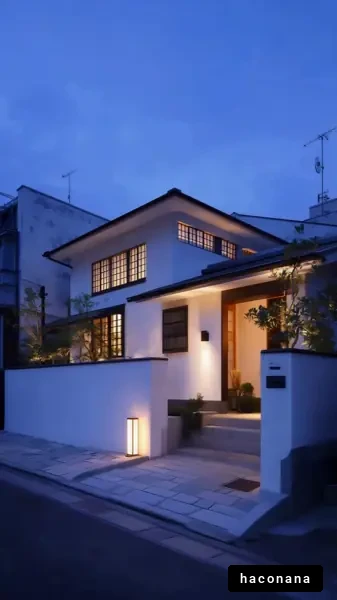 夜の美しい住宅外観