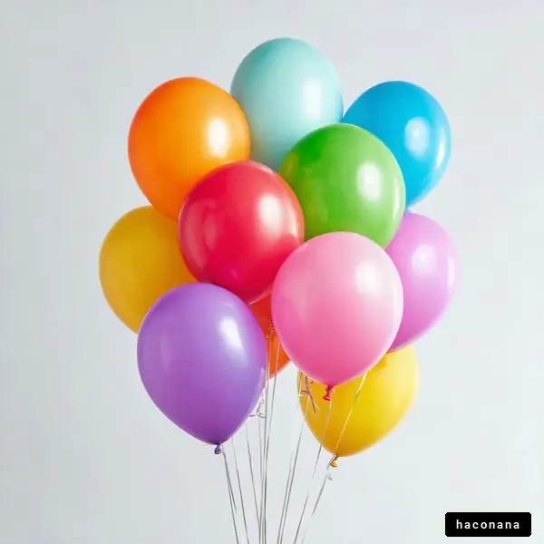 カラフルな風船の束