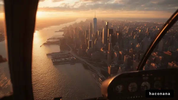 夕暮れの都市風景