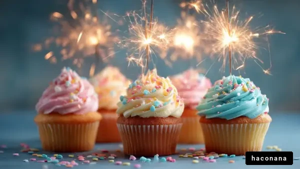 カラフルなカップケーキの盛り合わせ