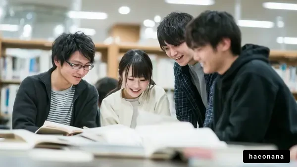 図書館での学習風景