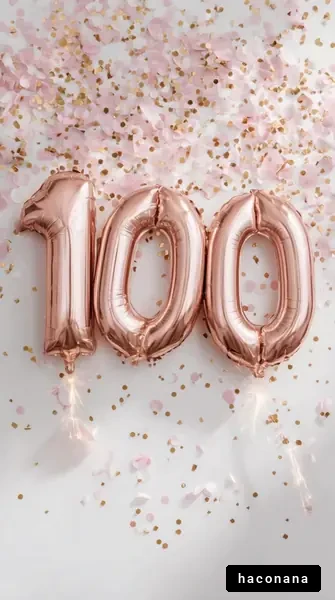 華やかな100のバルーン