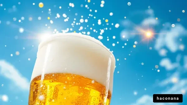 爽やかなビールの泡