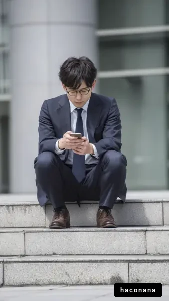 ビジネスマンの休憩時間