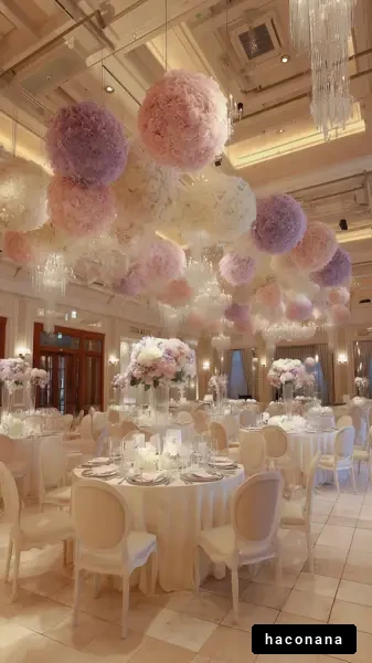 華やかな結婚式の会場