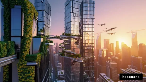 未来的な都市の風景