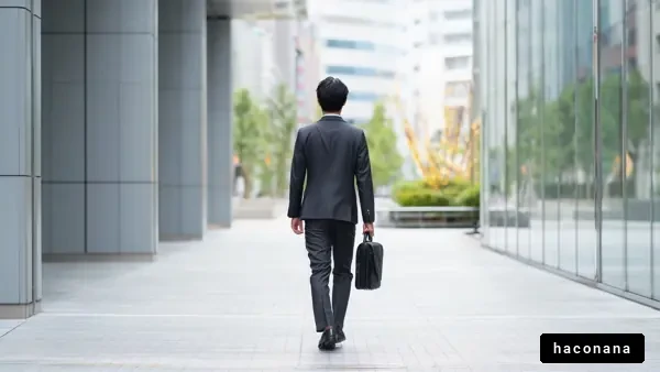 ビジネスマンの街中歩行